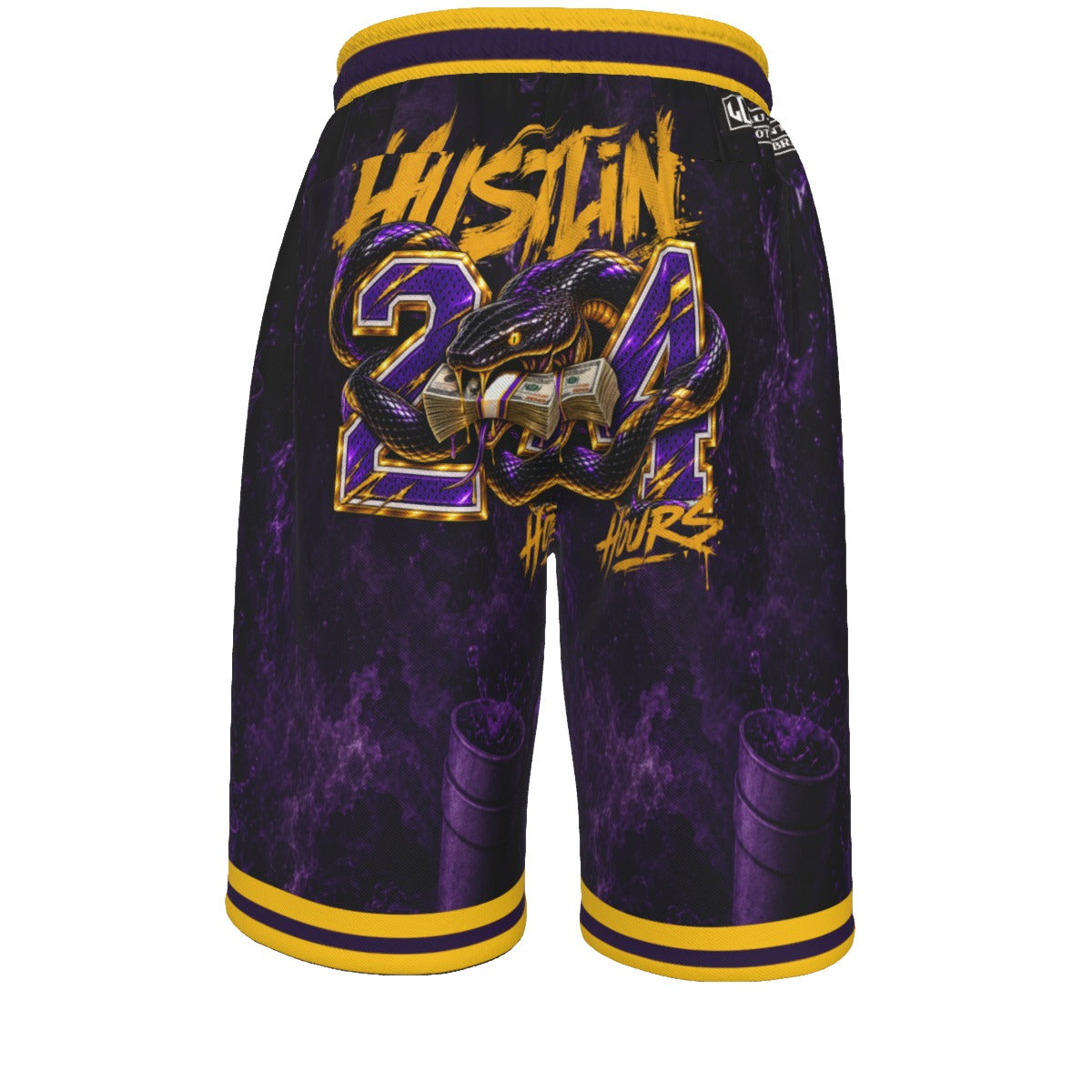 HUSTLIN 24 HOURS Unisex Casual Short