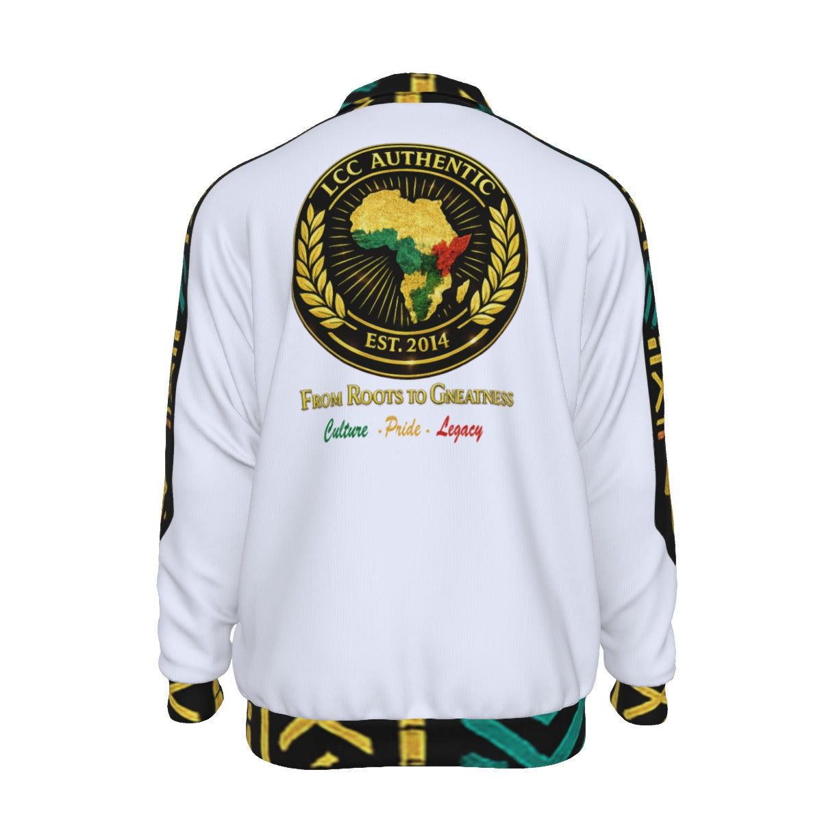 AFRICAN PRIDE WHT Unisex Stand Collar Jacket