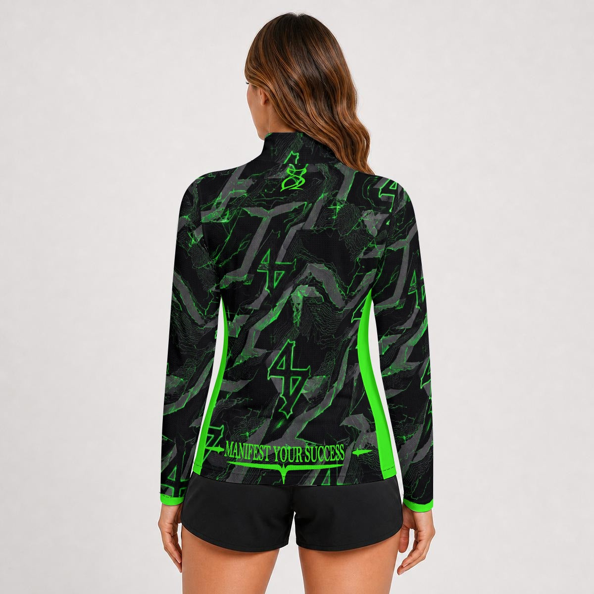 LCC WIZARD MATRIX Women's Stand-Collar Sport Jersey With Long Sleeve