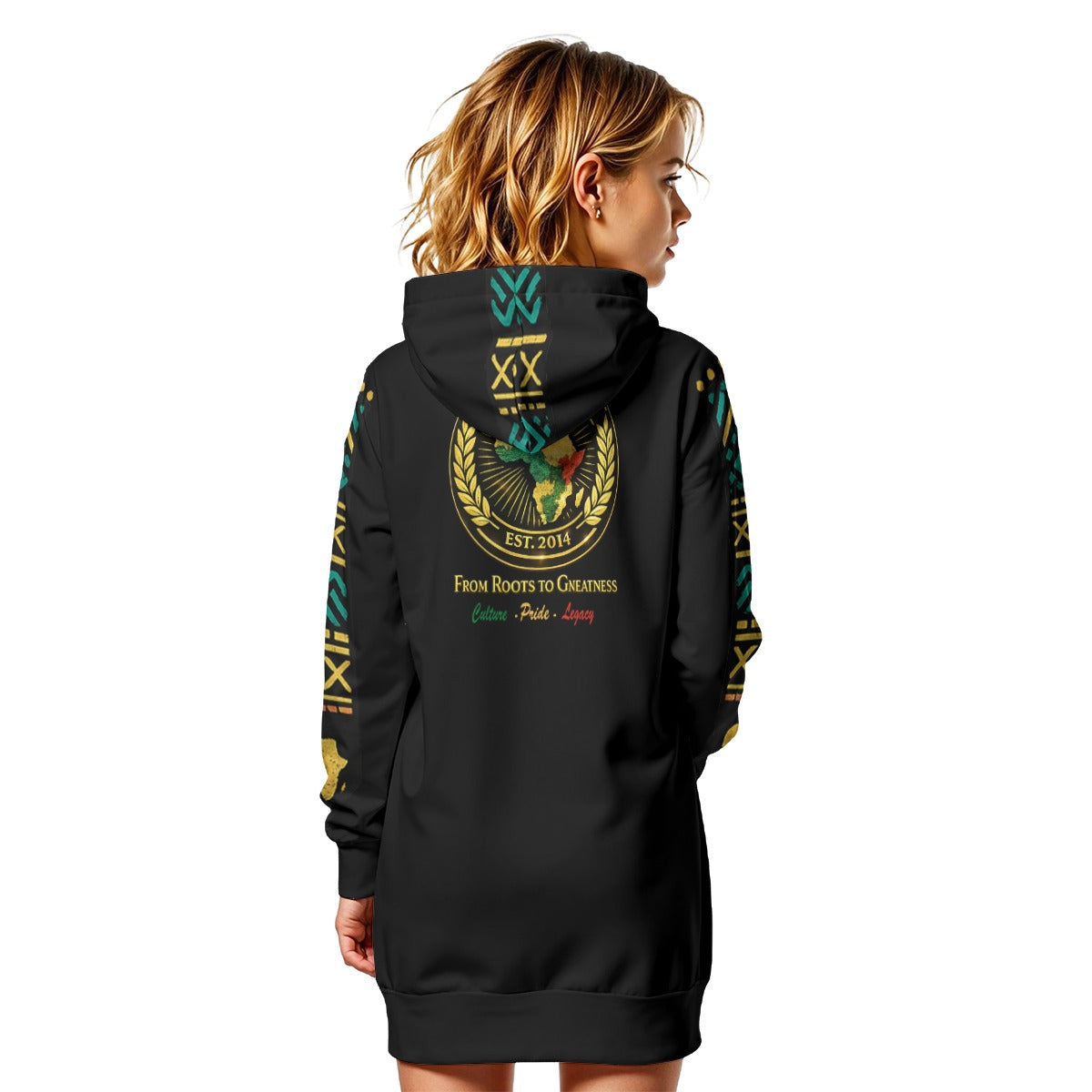 AFRICAN PRIDE Women's Heavy Fleece Long Hoodie