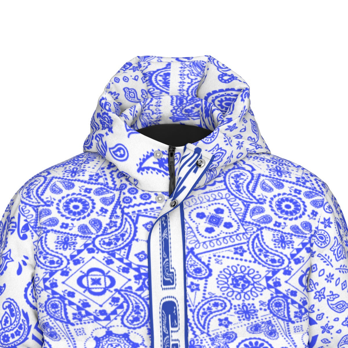 LCC FULL BANDANA BLUEWHT Unisex Long Down Jacket