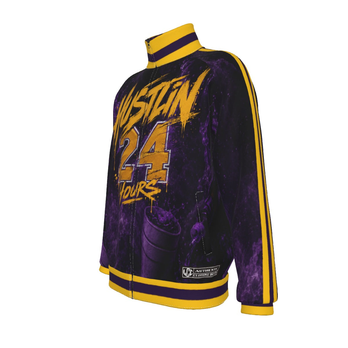 HUSTLIN 24 HOURS Stand Collar Jacket