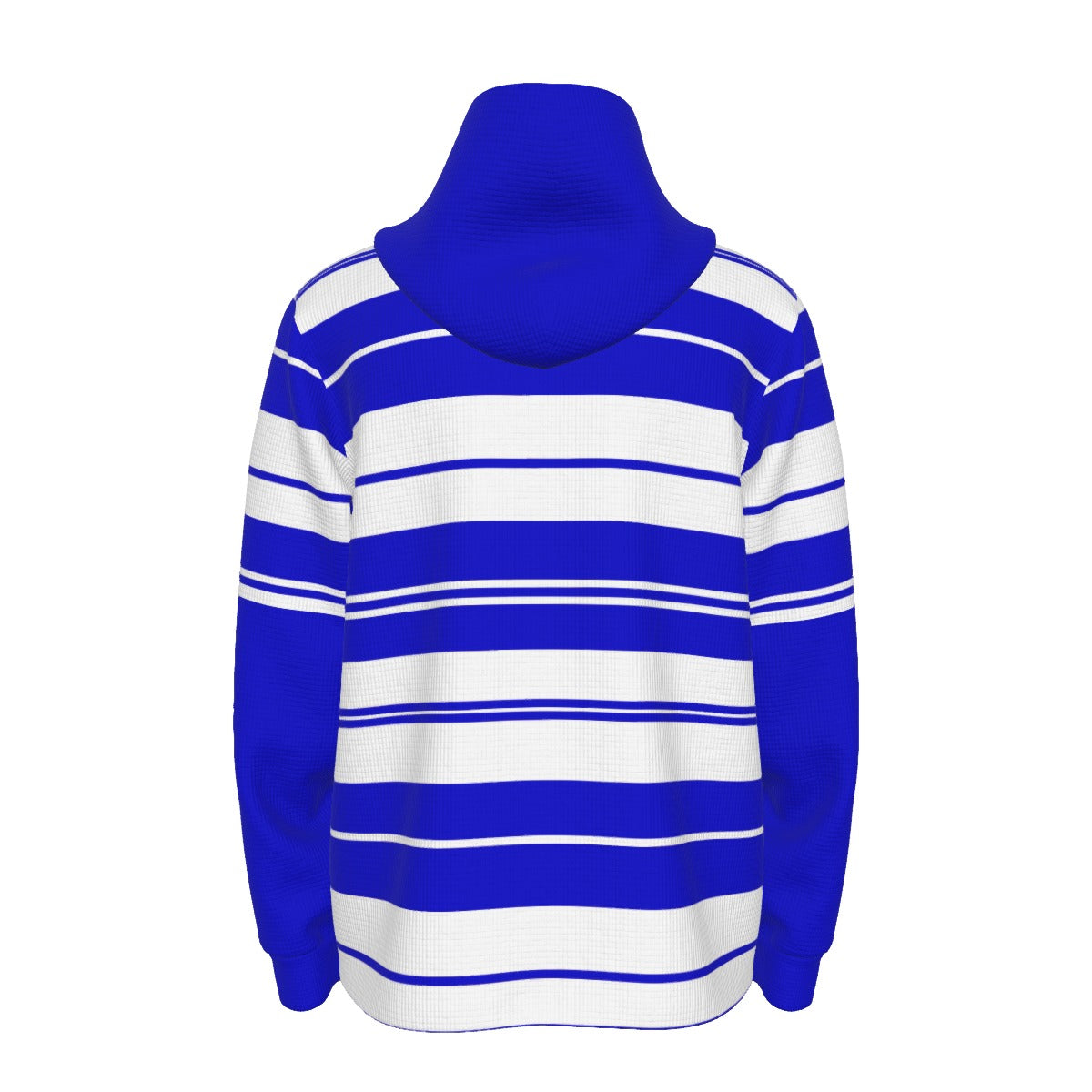 CHARLY STRIPES BLUE  Half Button Hoodie