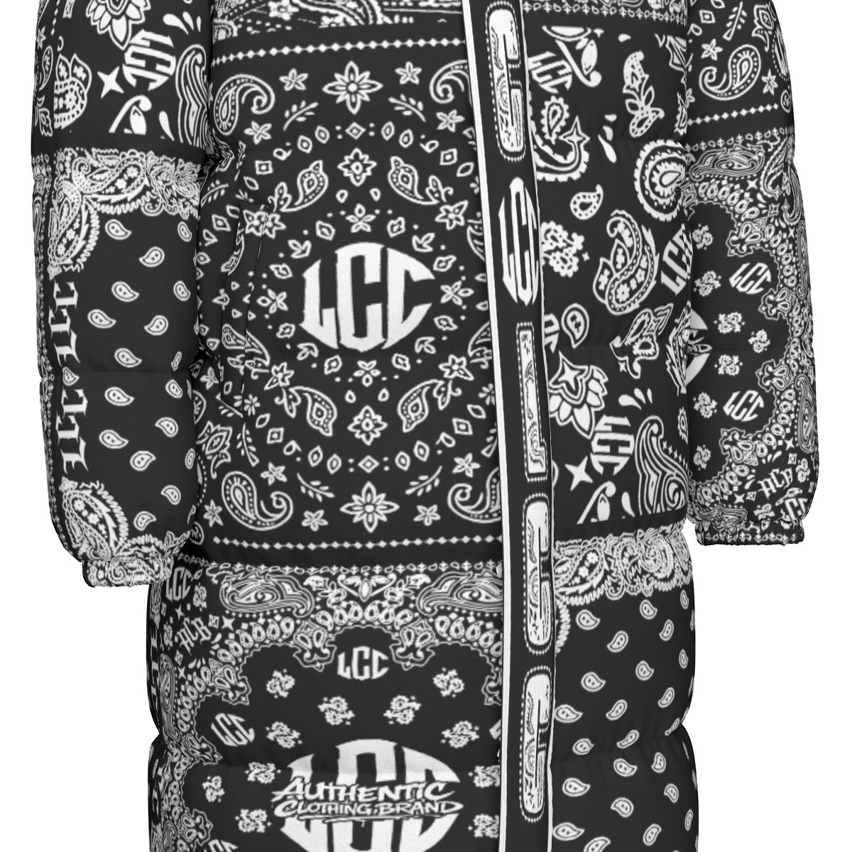 LCC FULL BANDANA BLC Unisex Long Down Jacket
