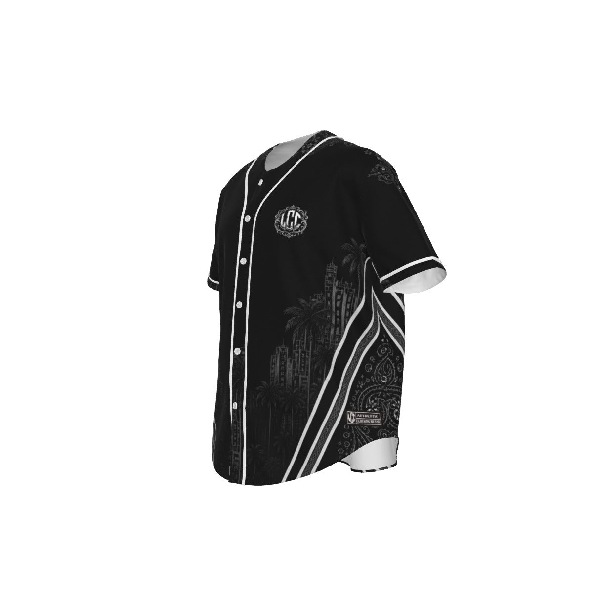 KEEP IT GANGSTA BLCWHT Short Sleeve Baseball Jersey
