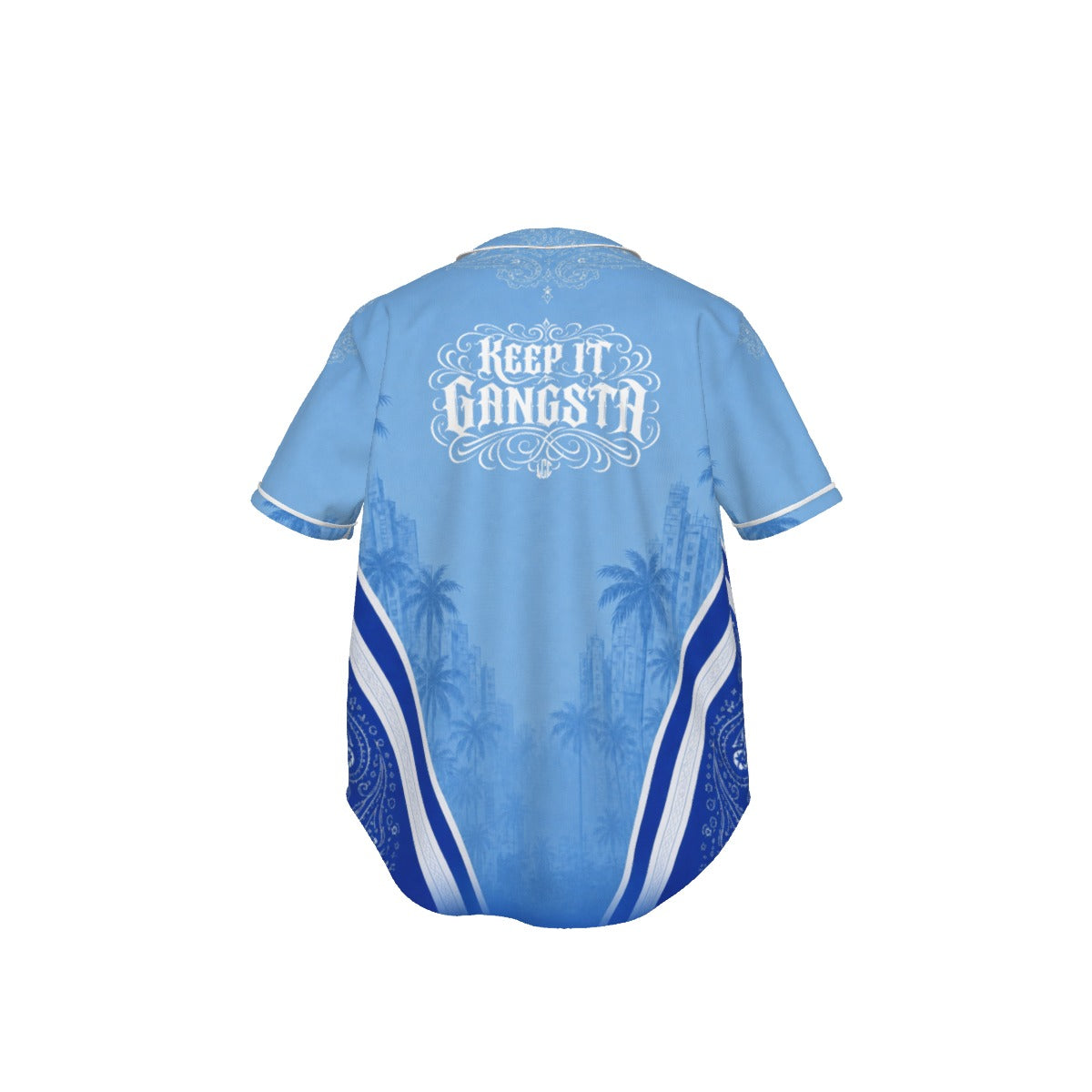 KEEP IT GANGSTA BLUE ROYAL Short Sleeve Baseball Jersey