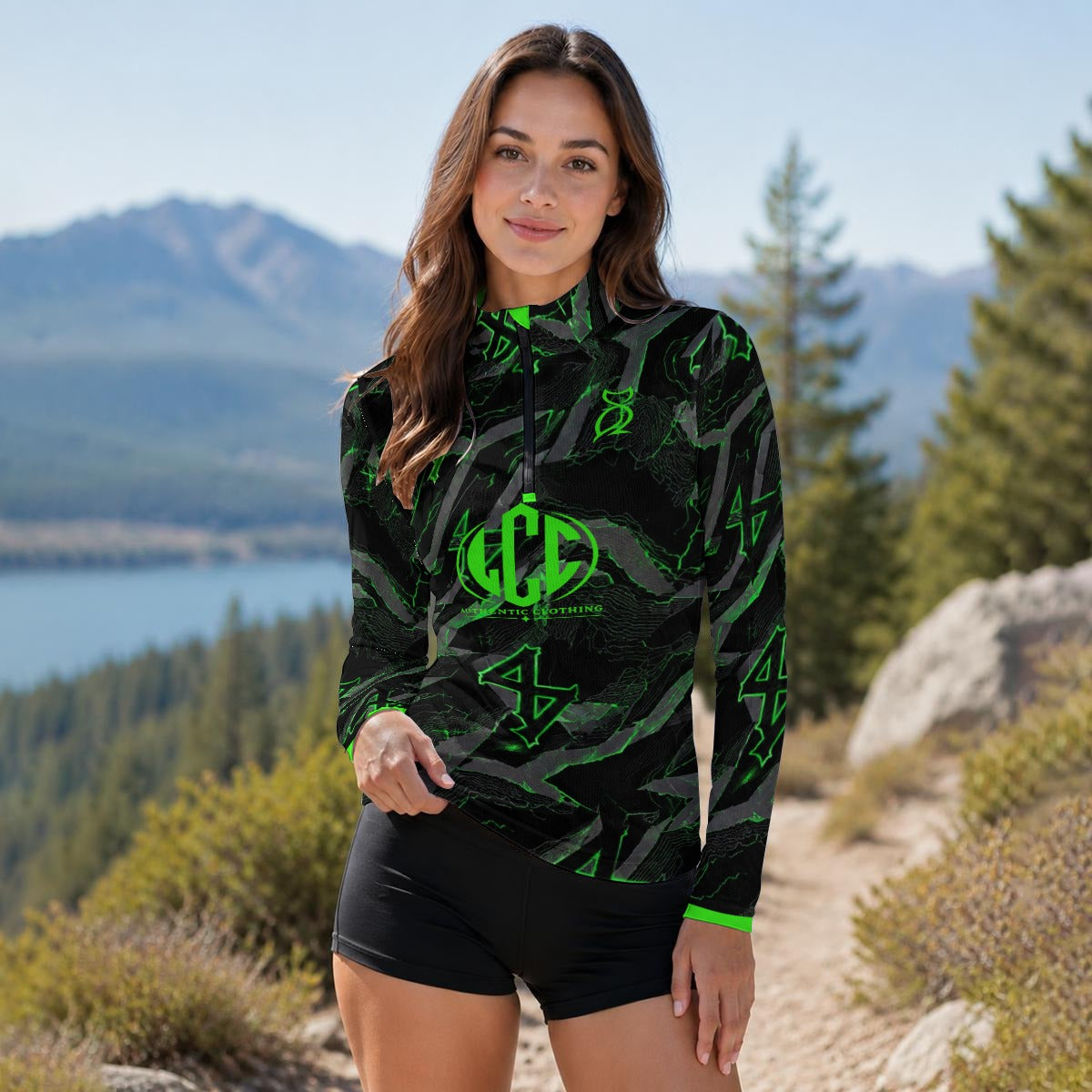 LCC WIZARD MATRIX Women's Stand-Collar Sport Jersey With Long Sleeve
