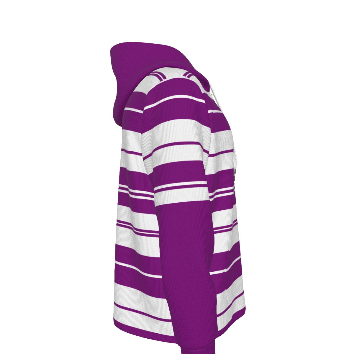 CHARLY STRIPES GRAPES Half  Button Hoodie