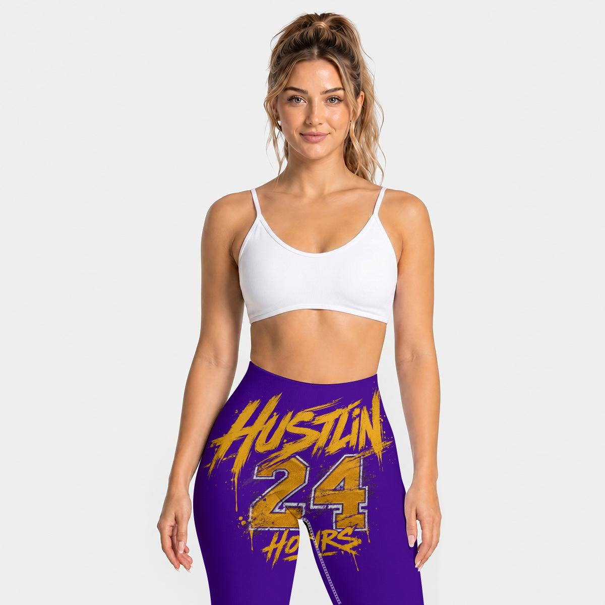 HUSTLIN 24 HOURS Women's High Waisted Butt-Lifting Leggings