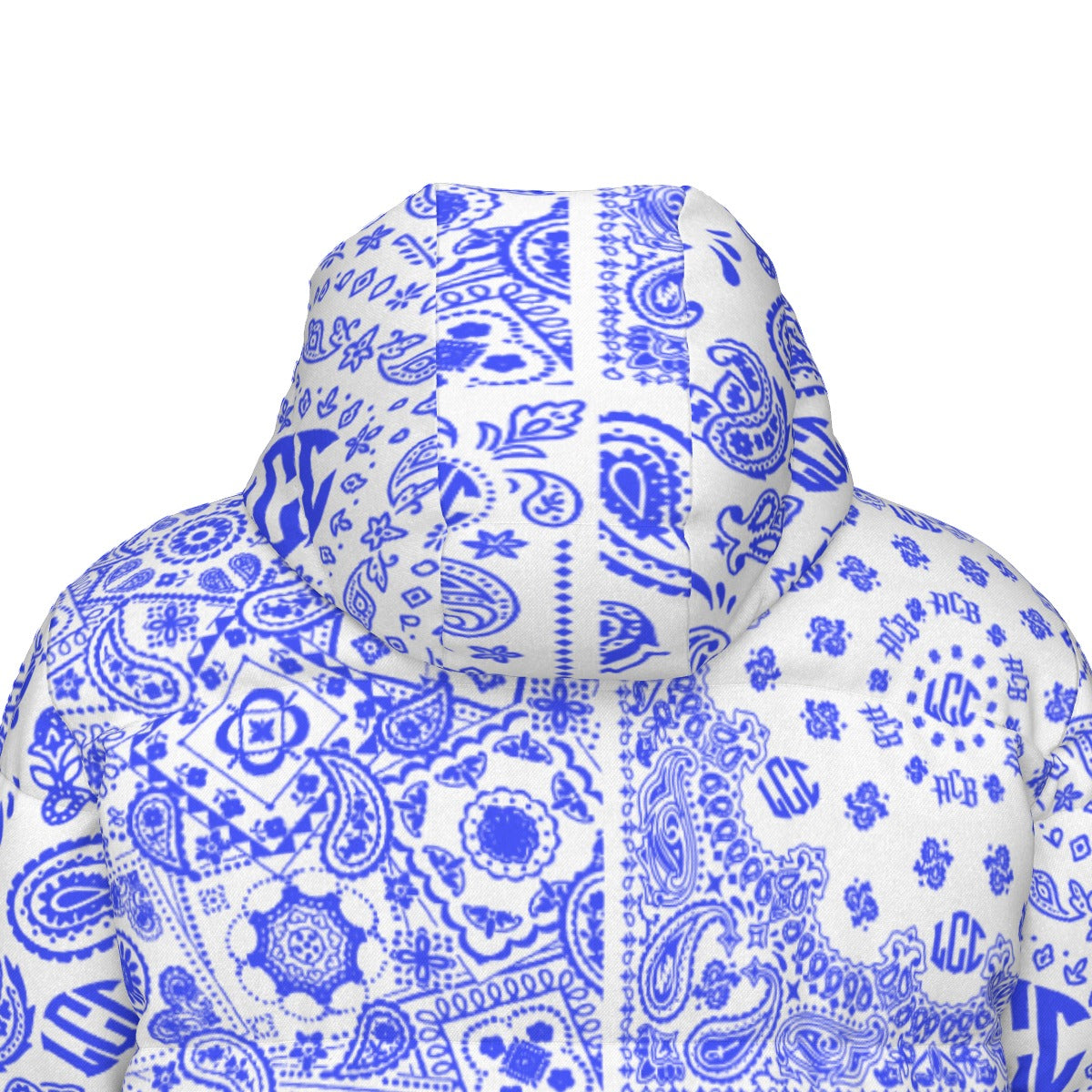 LCC FULL BANDANA BLUEWHT Unisex Long Down Jacket