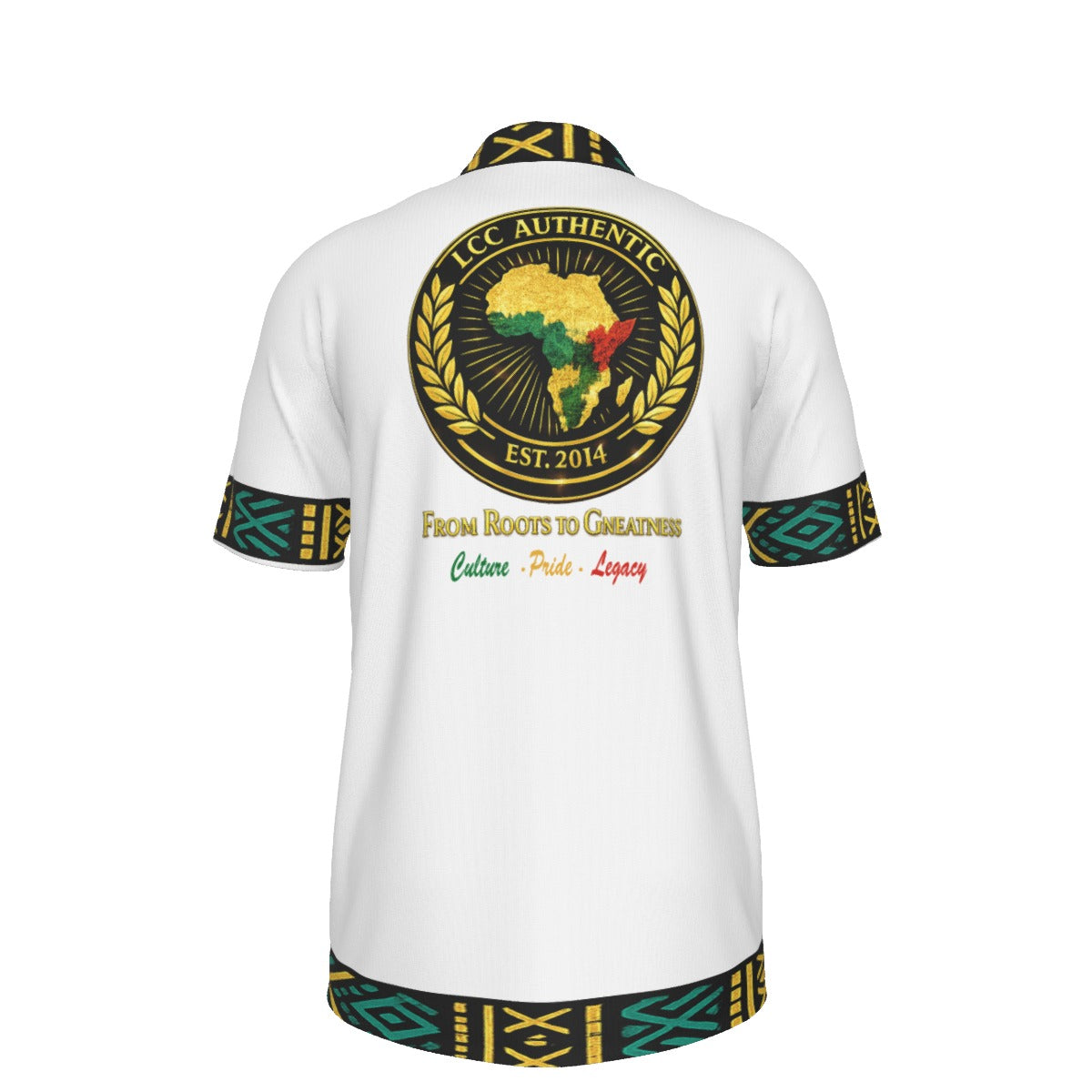 AFRICAN PRIDE WHT Polo Collar Jersey