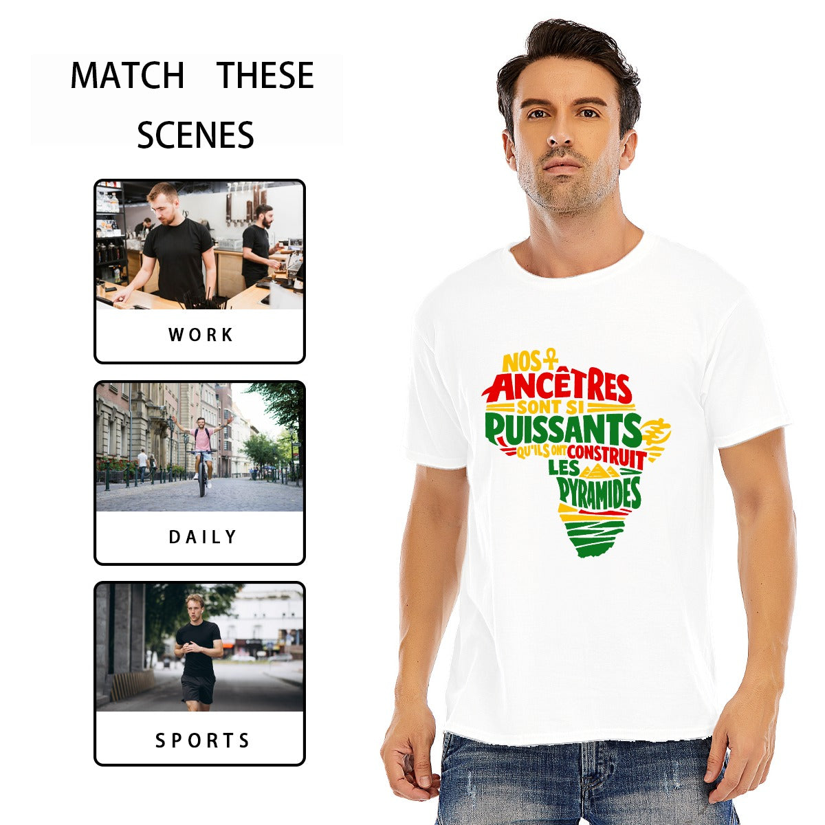 NOS ANCETRES Unisex O-neck T-shirt Cotton (DTF)