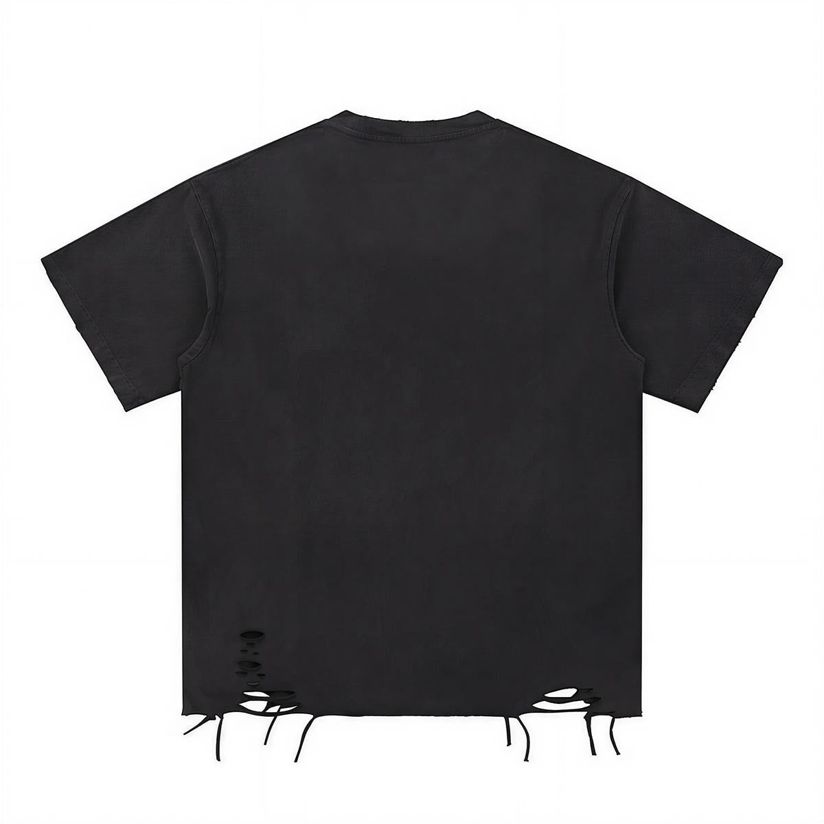 LA SANTA MUERTE Distressed Washed Oversized T-Shirt