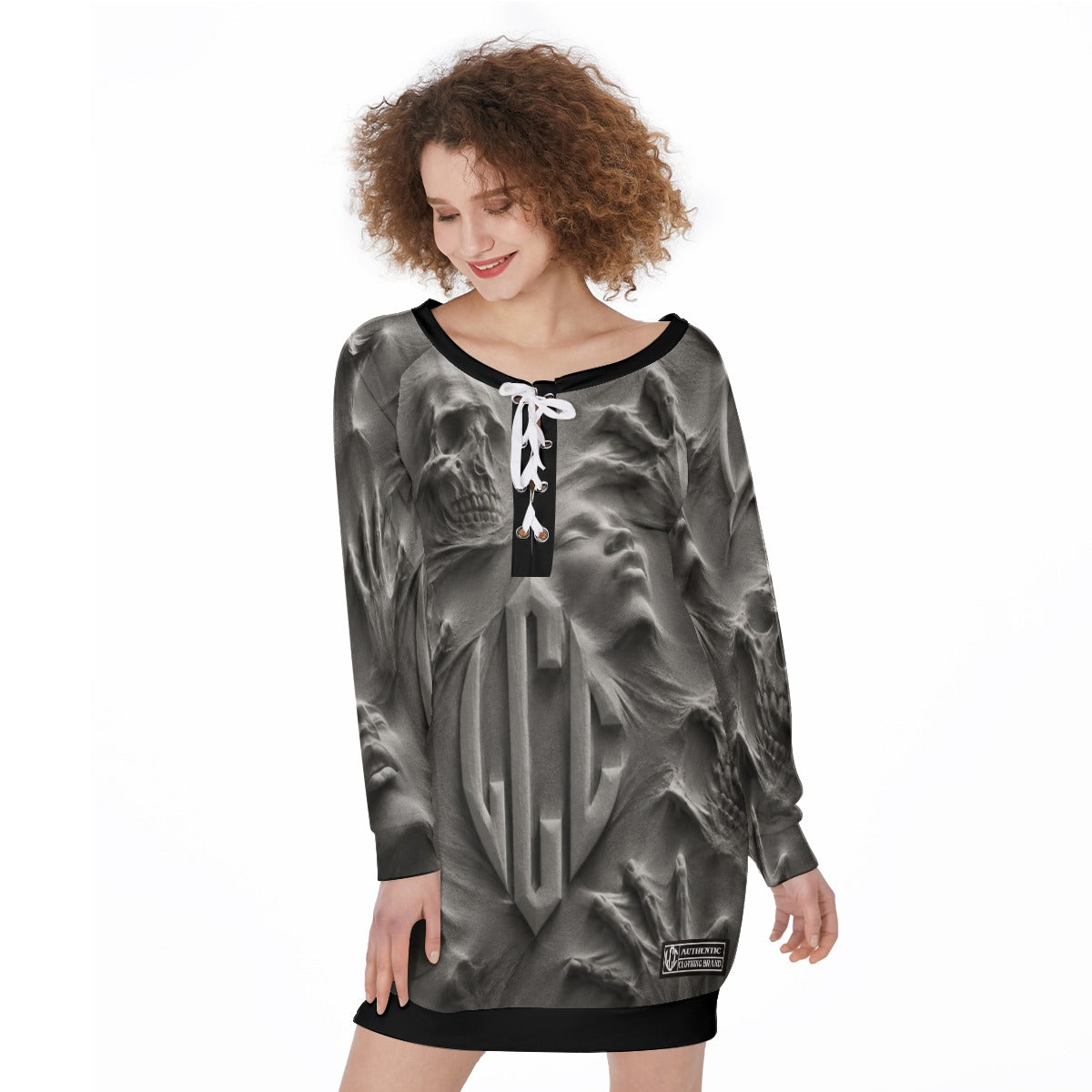 LCC GHOSTY Women's Lace-Up Sweatshirt
