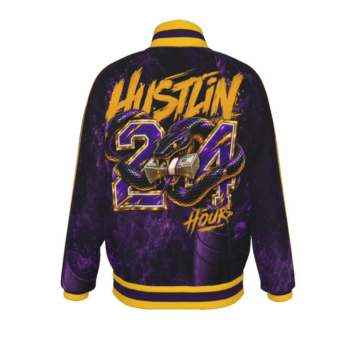 HUSTLIN 24 HOURS Stand Collar Jacket