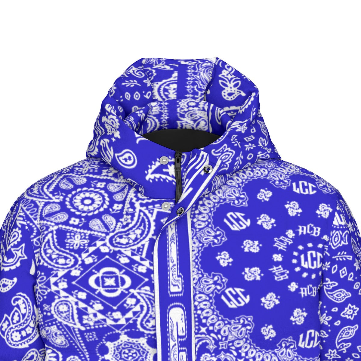 LCC FULL BANDANA BLUE Unisex Long Down Jacket