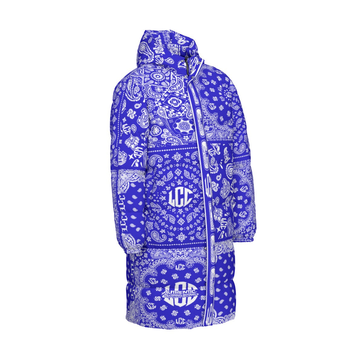 LCC FULL BANDANA BLUE Unisex Long Down Jacket
