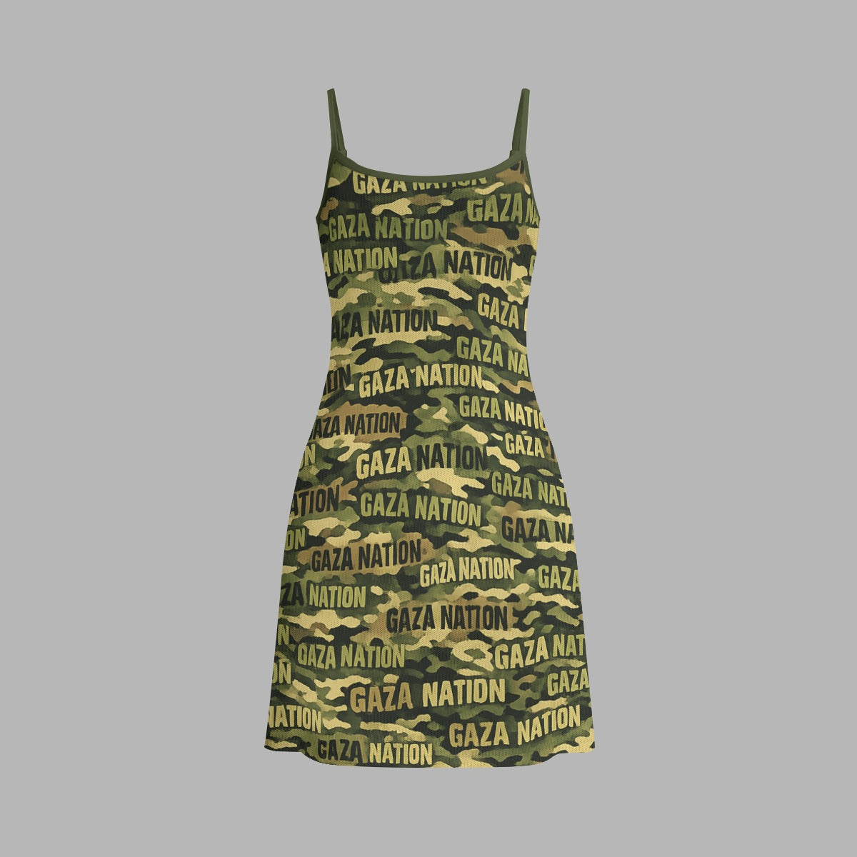 GAZA NATION Women's Double-Layer Mesh Dress