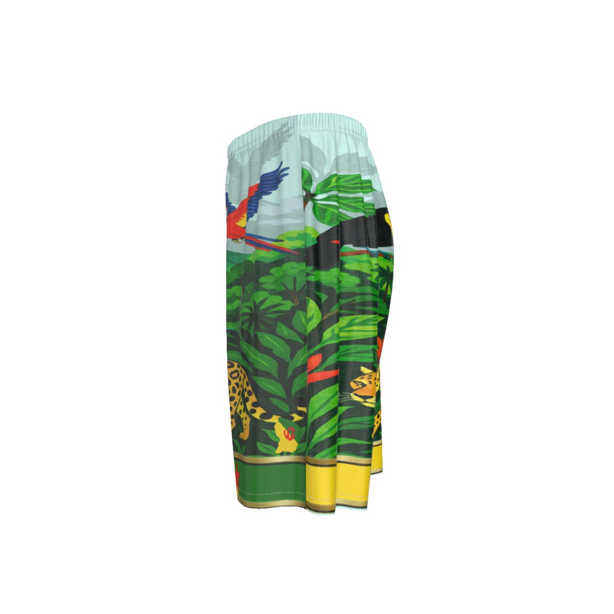 GUYANE Paysage BLUE Men's Imitation Silk Shirt Suit
