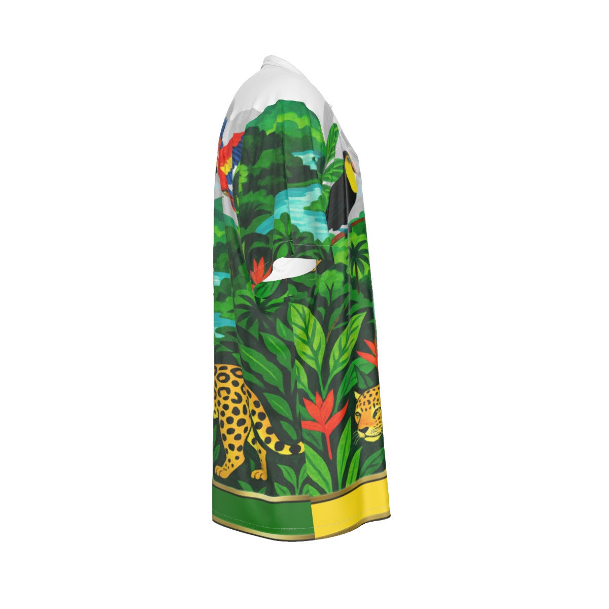 GUYANE PAYSAGE WHT Men's Imitation Silk Shirt Suit