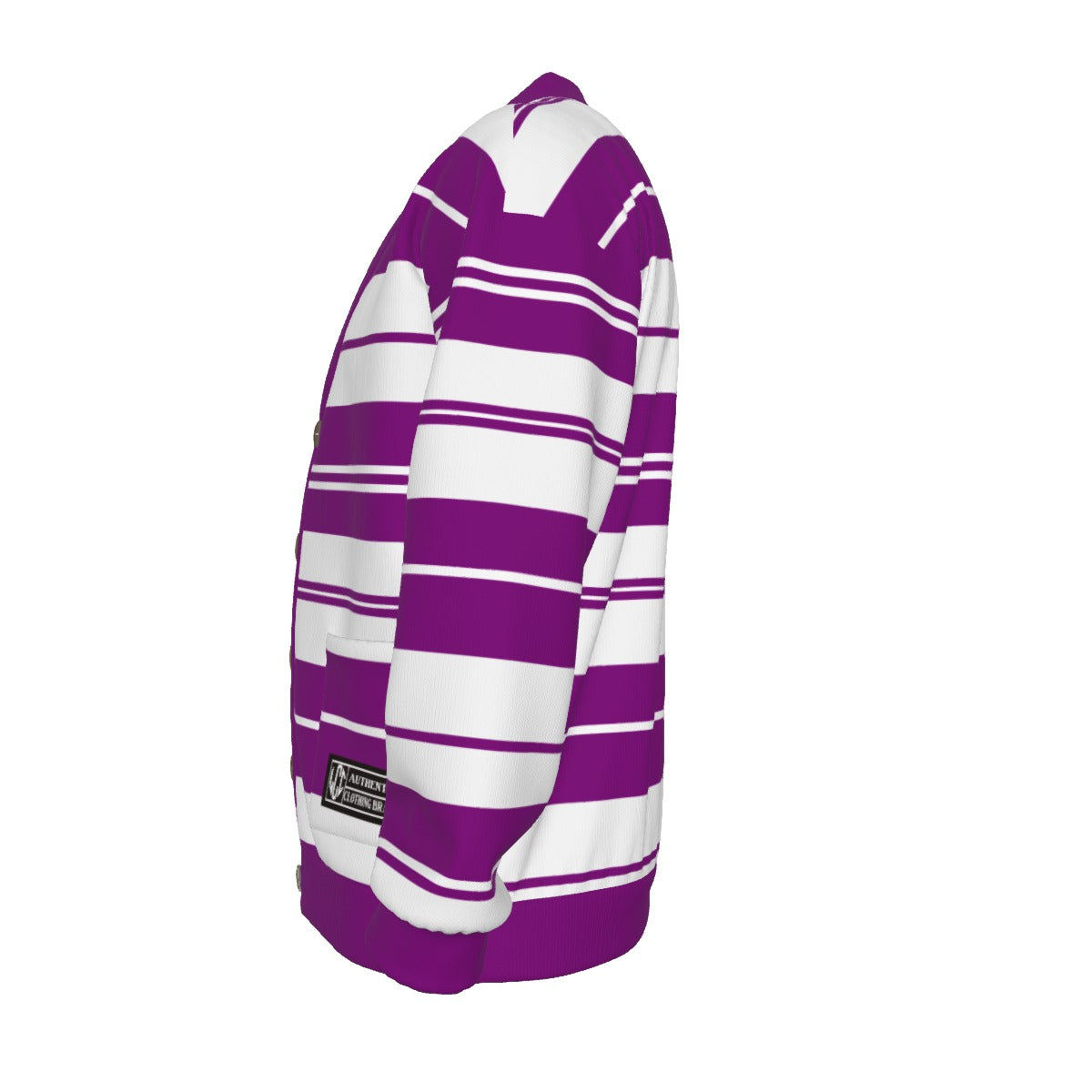 CHARLY STRIPES GRAPES Unisex V-neck Knitted  Cardigan