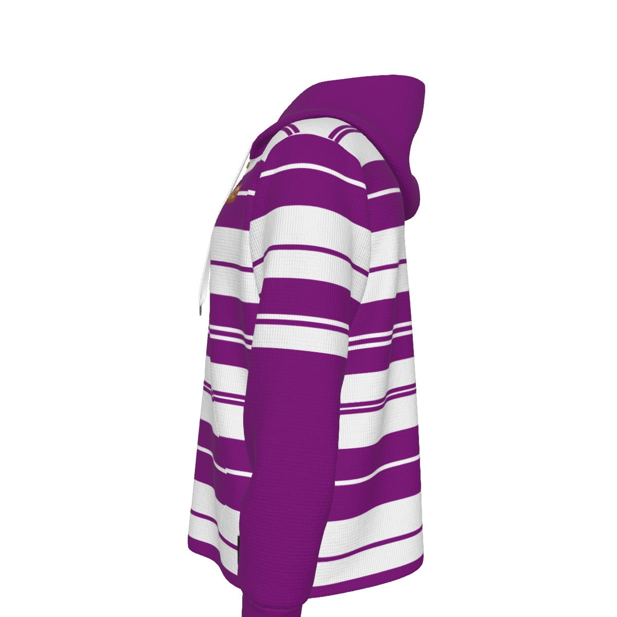 CHARLY STRIPES GRAPES Half  Button Hoodie