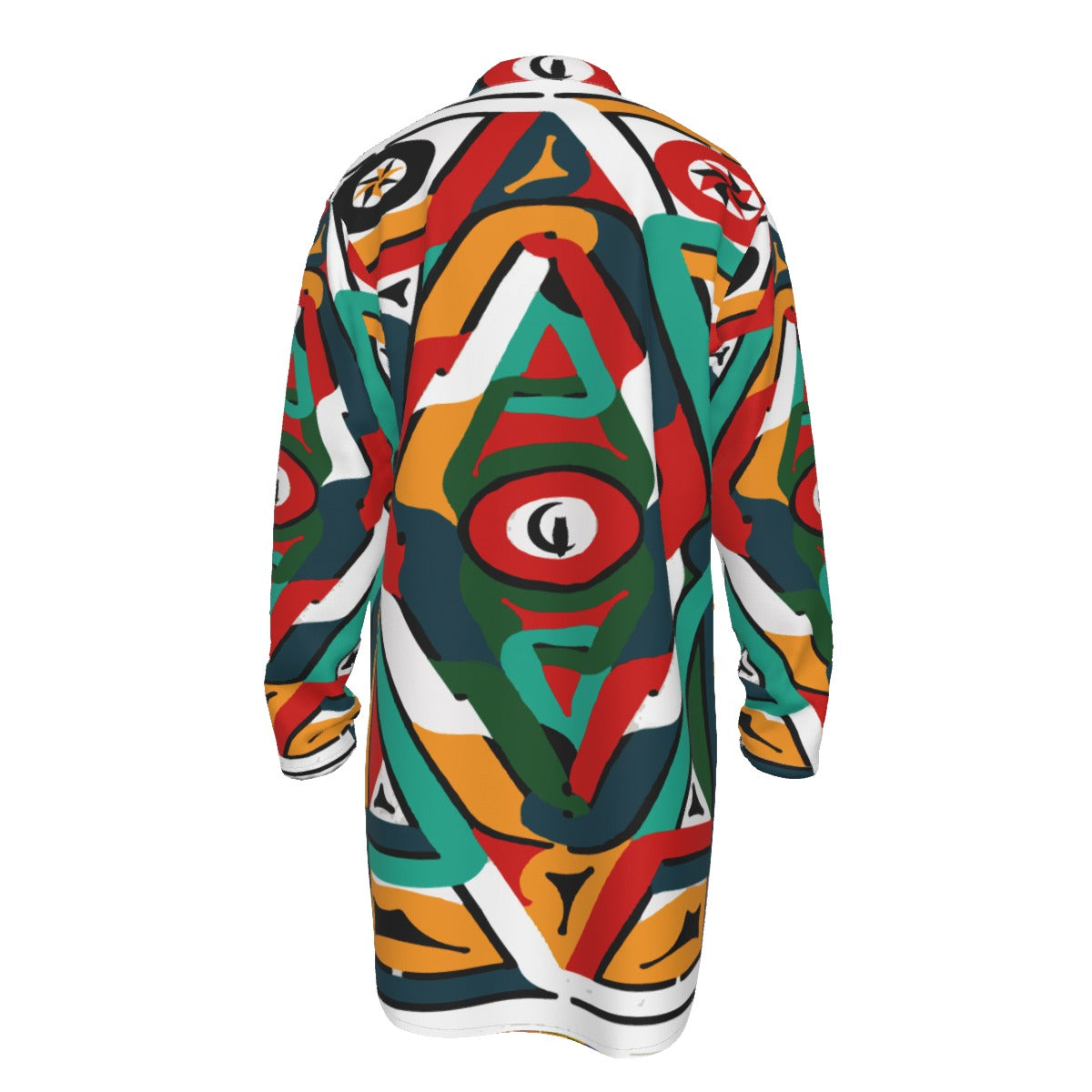 TEMBE ART Men's Stand-up Collar Long Shirt