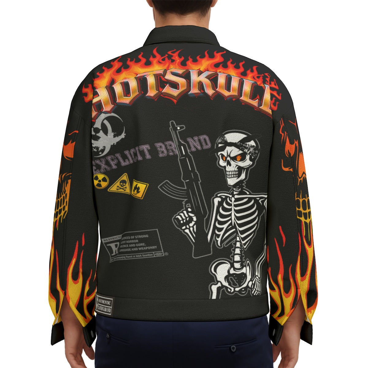 LCC HOTSKULL BLC Unisex Lapel Jacket Cotton