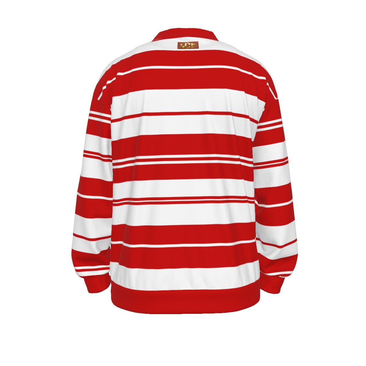 CHARLY STRIPES RED Unisex V-neck Knitted Cardigan