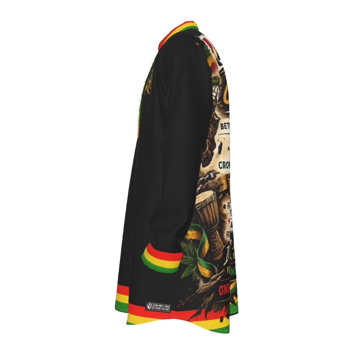 LCC RASTA BLC Stand-up Collar Long Shirt