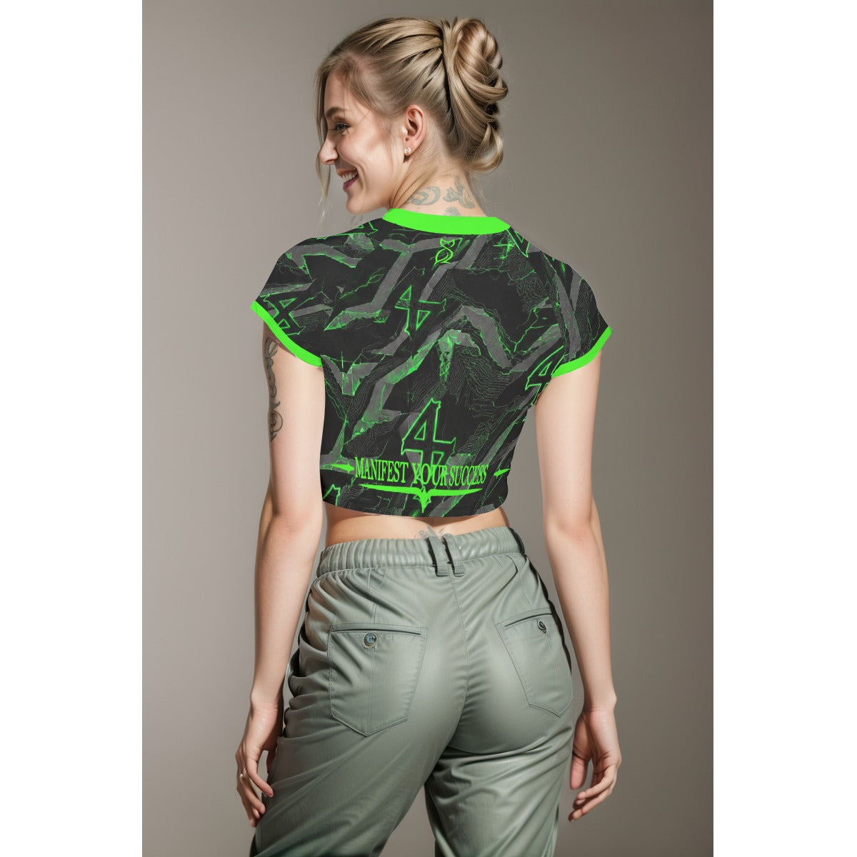 LCC WIZARD MATRIX Women's Raglan Cropped T-shirt