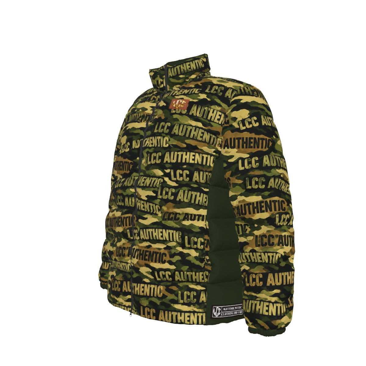 LCC CAMOUFLAGE Unisex Stand collar slim down jacket