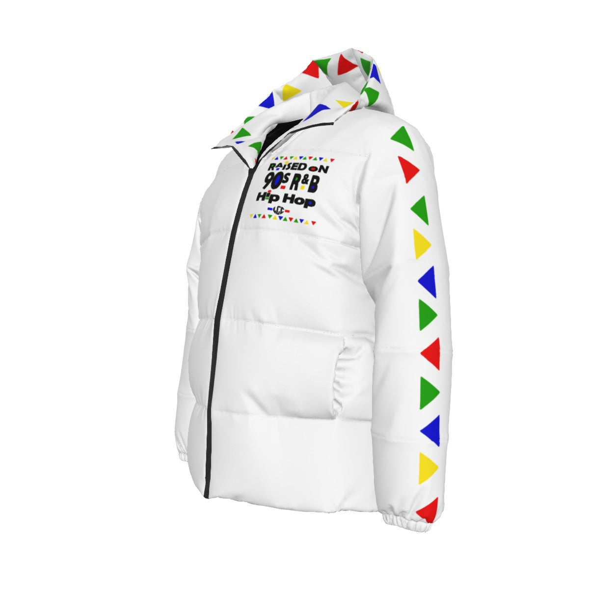 HIP HOP 90's wht Unisex Down Jacket