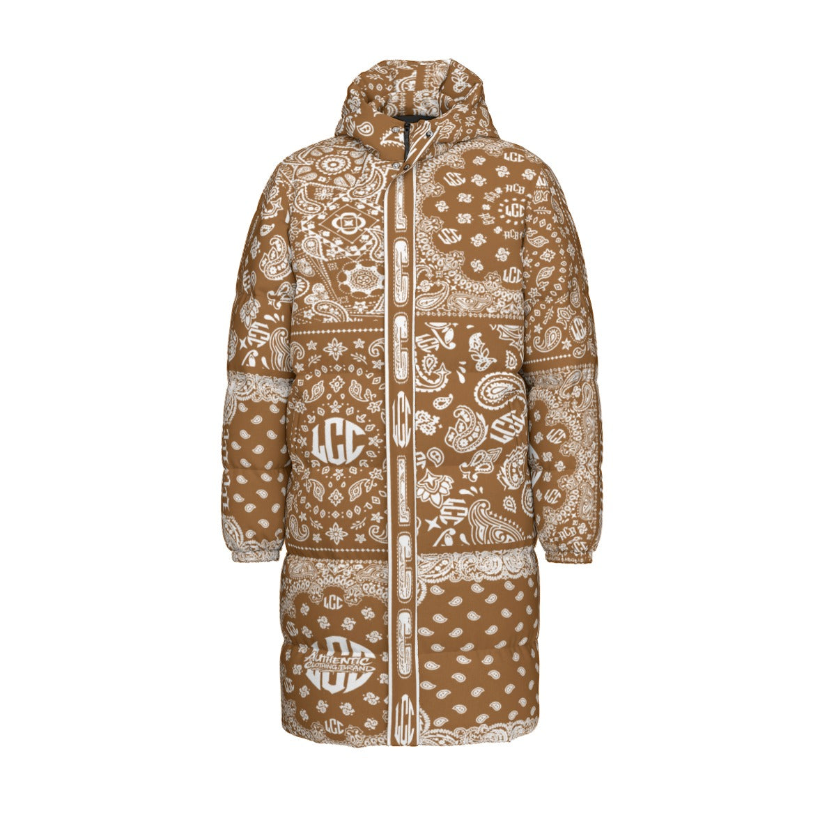 LCC FULL BANDANA BRWN Unisex Long Down Jacket