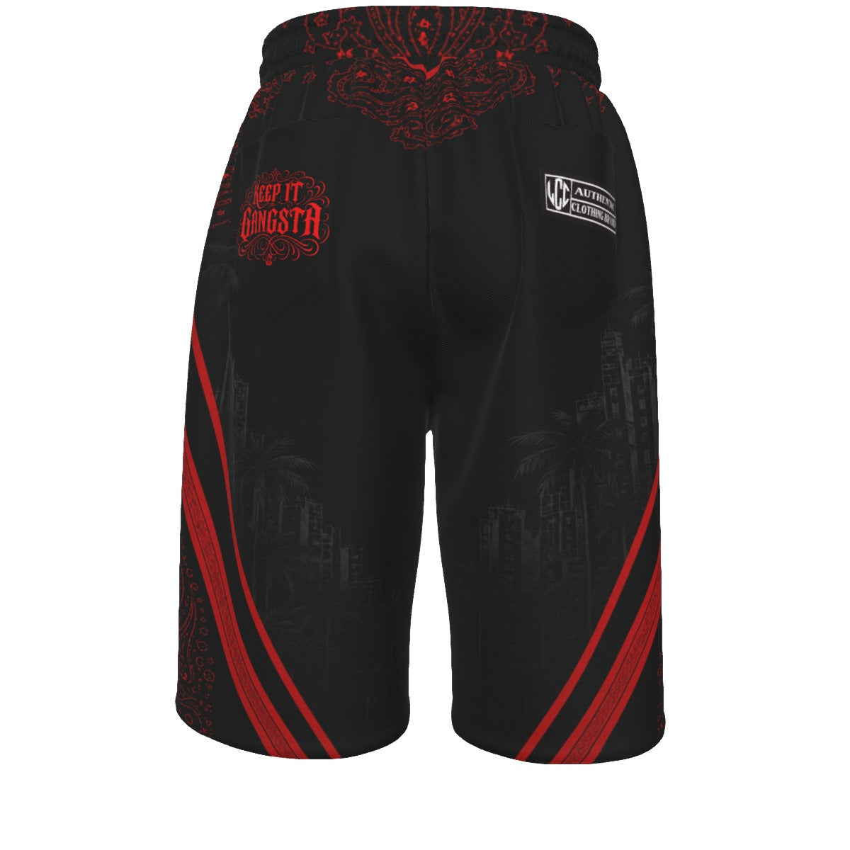 KEEP IT GANGSTA RED Unisex Straight Casual Short Cotton