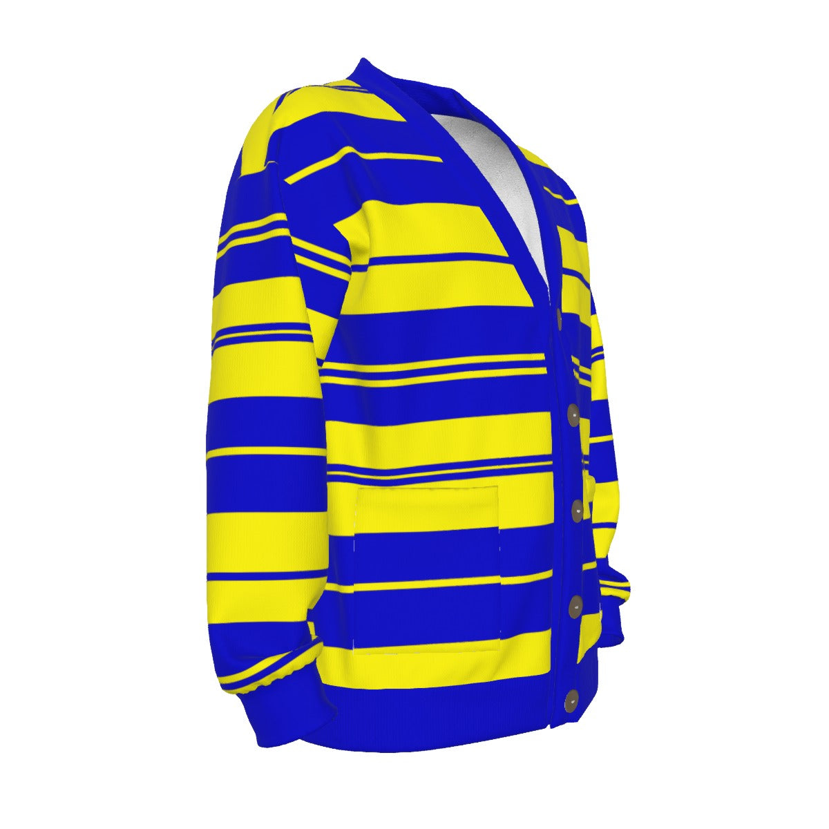 CHARLY STRIPES CRENSHAW Unisex V-neck Knitted Cardigan