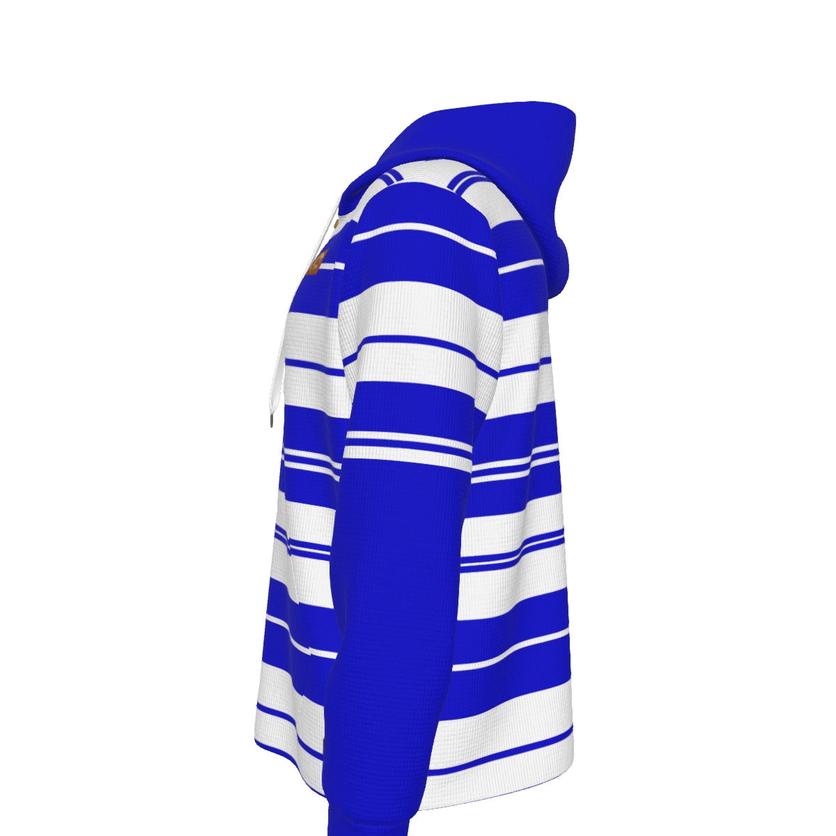CHARLY STRIPES BLUE  Half Button Hoodie