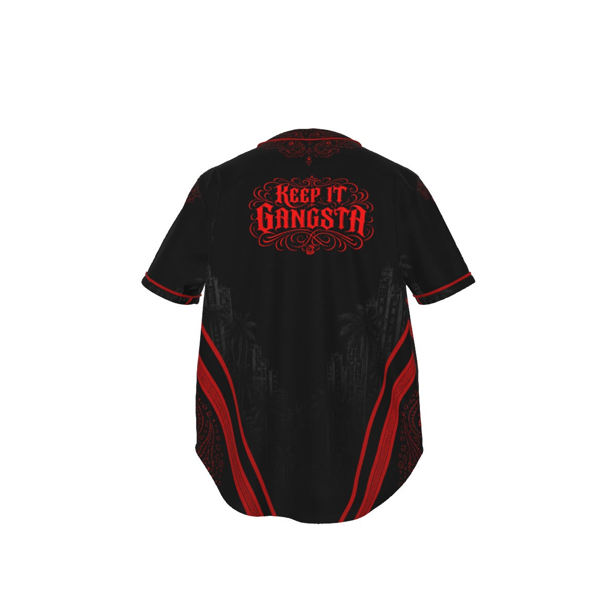 KEEP IT GANGSTA RED Short Sleeve Baseball Jersey