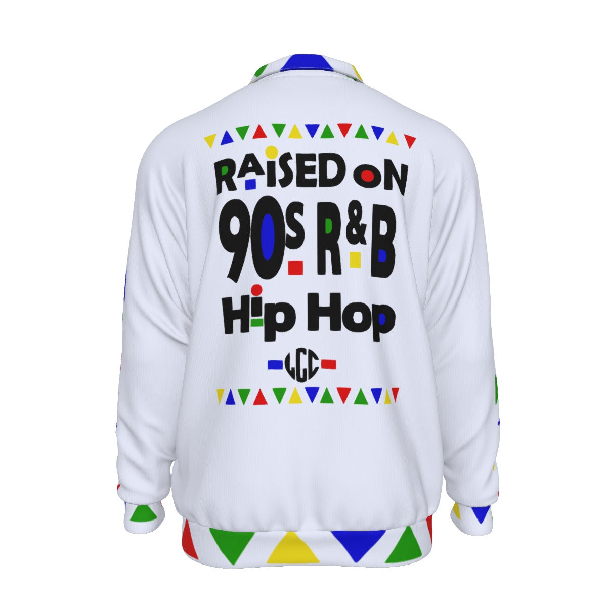 HIP HOP 90's wht Unisex Stand Collar Black Lining Jacket
