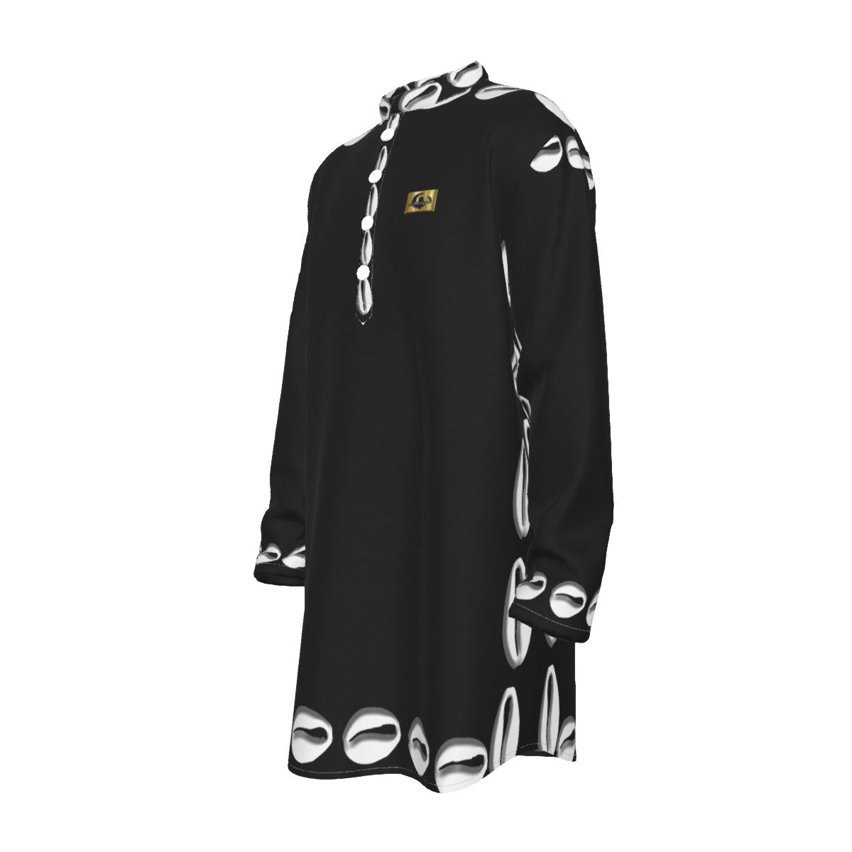 COWRIE SHELL Men's Stand-up Collar Long Shirt
