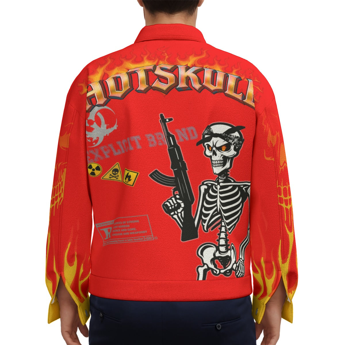 HOTSKULL RED Unisex Lapel Jacket