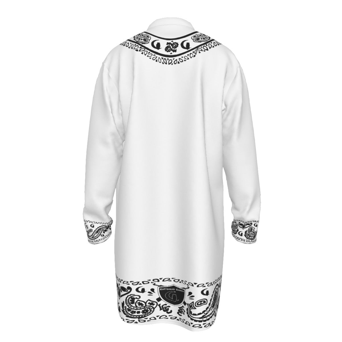 BANDANA SHIKI WHT Men's Stand-up Collar Long Shirt