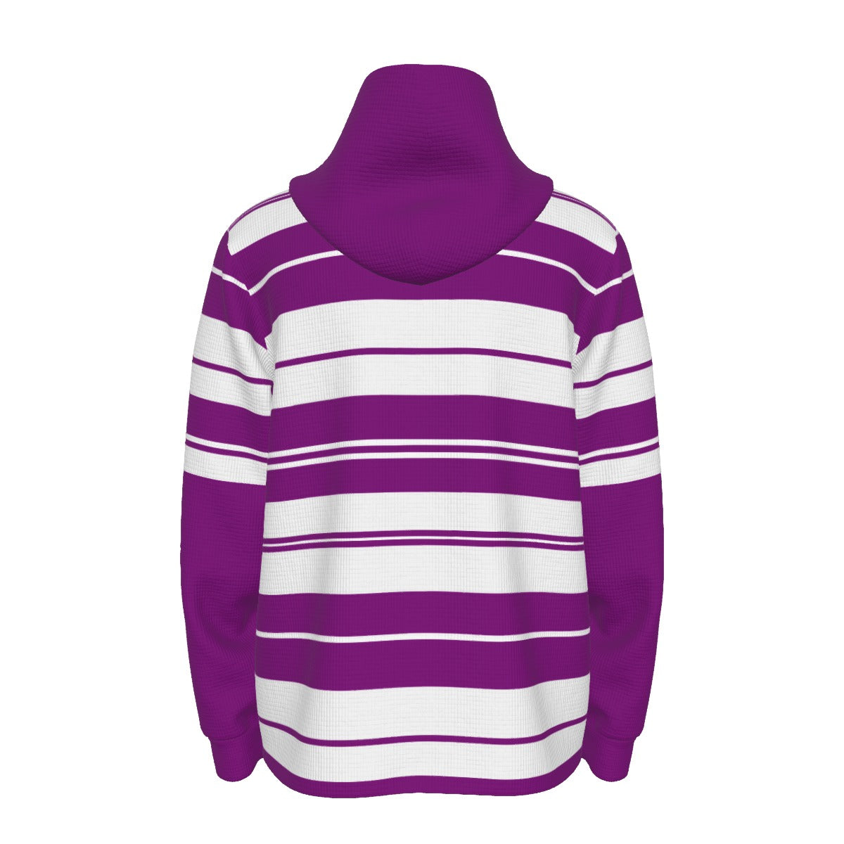 CHARLY STRIPES GRAPES Half  Button Hoodie