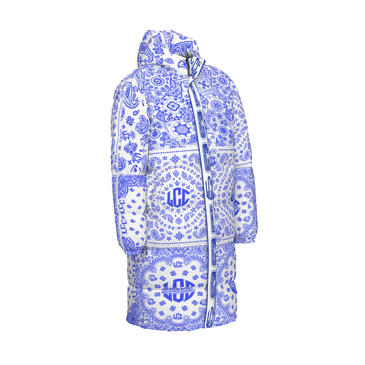 LCC FULL BANDANA BLUEWHT Unisex Long Down Jacket