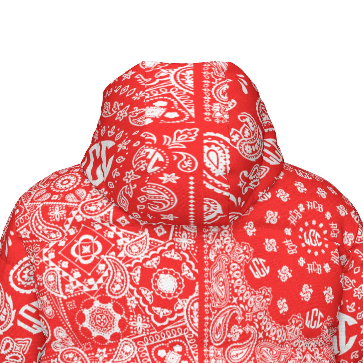 LCC BANDANA RED Unisex Long Down Jacket