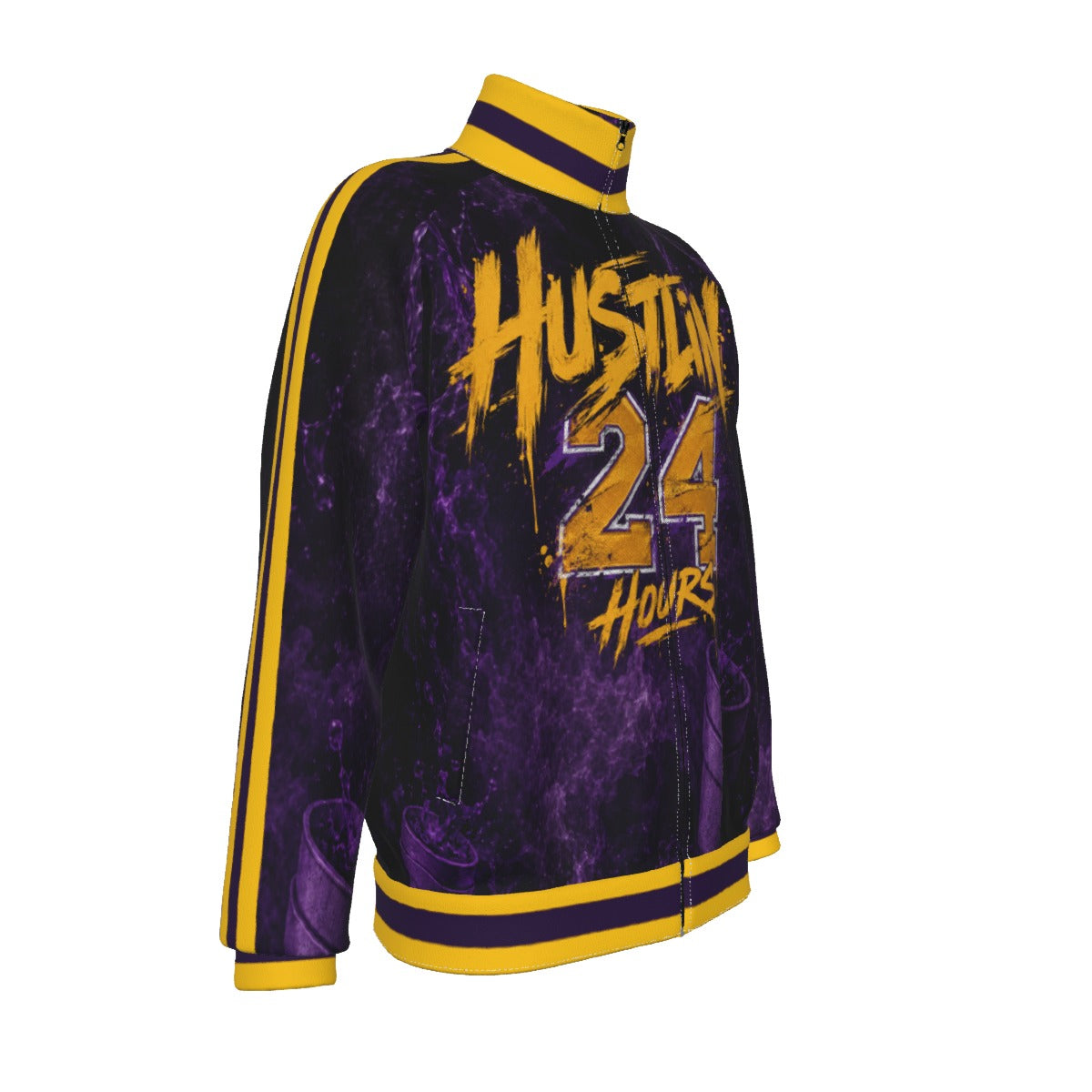 HUSTLIN 24 HOURS Stand Collar Jacket