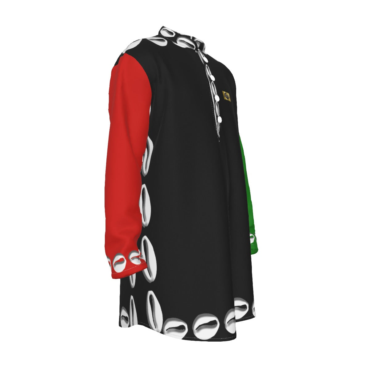 COWRIE SHELL RBG Men's Stand-up Collar Long Shirt