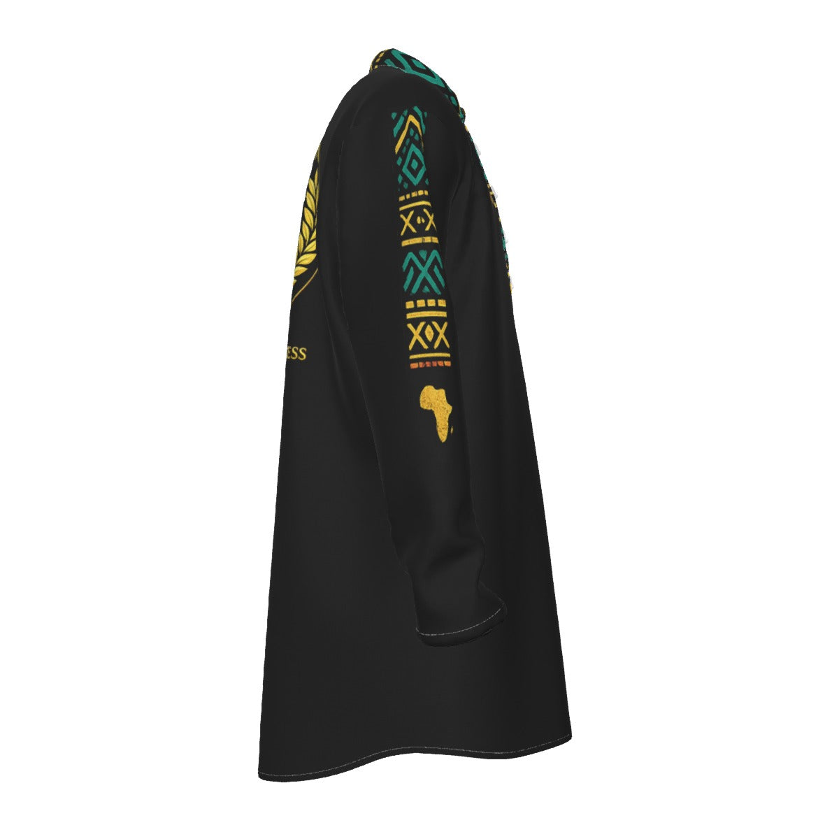 AFRICAN PRIDE BLC Men's Stand-up Collar Long Shirt