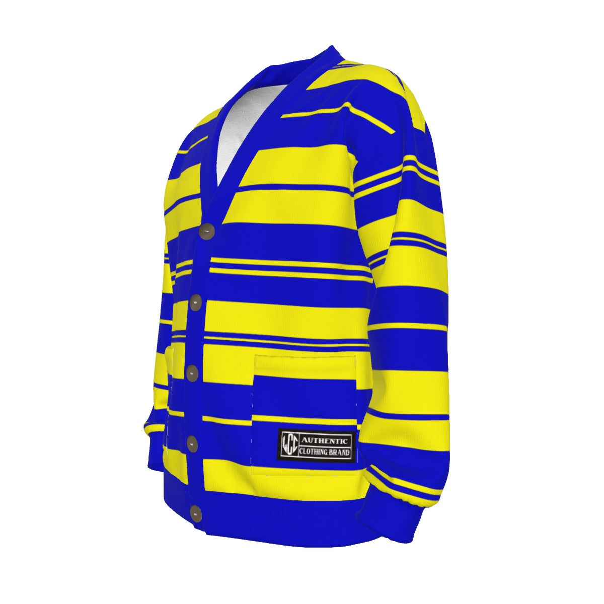 CHARLY STRIPES CRENSHAW Unisex V-neck Knitted Cardigan