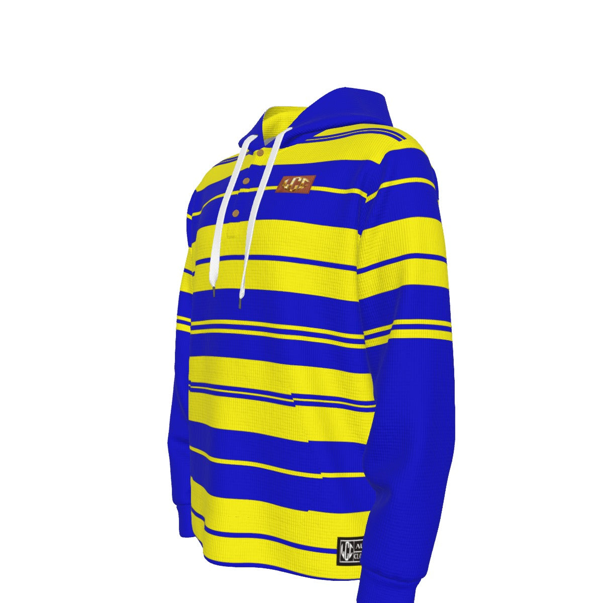 CHARLY STRIPES CRENSHAW Half  Button Hoodie